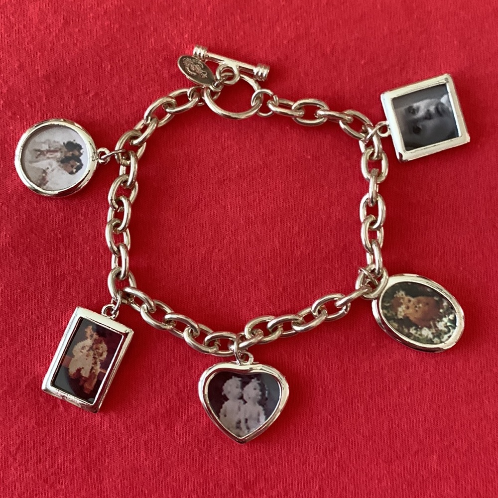 NWOT Premier Designs “Picture Perfect” Silver Photo-charm bracelet 7”